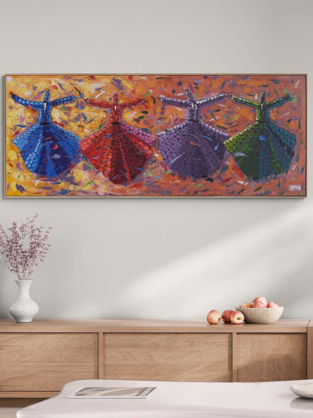 Semazenlerle Zaman Yağlı Boya Tablosu