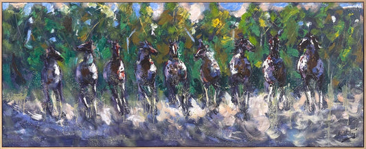 Rüzgarla Gelenler Yağlı Boya Tablosu