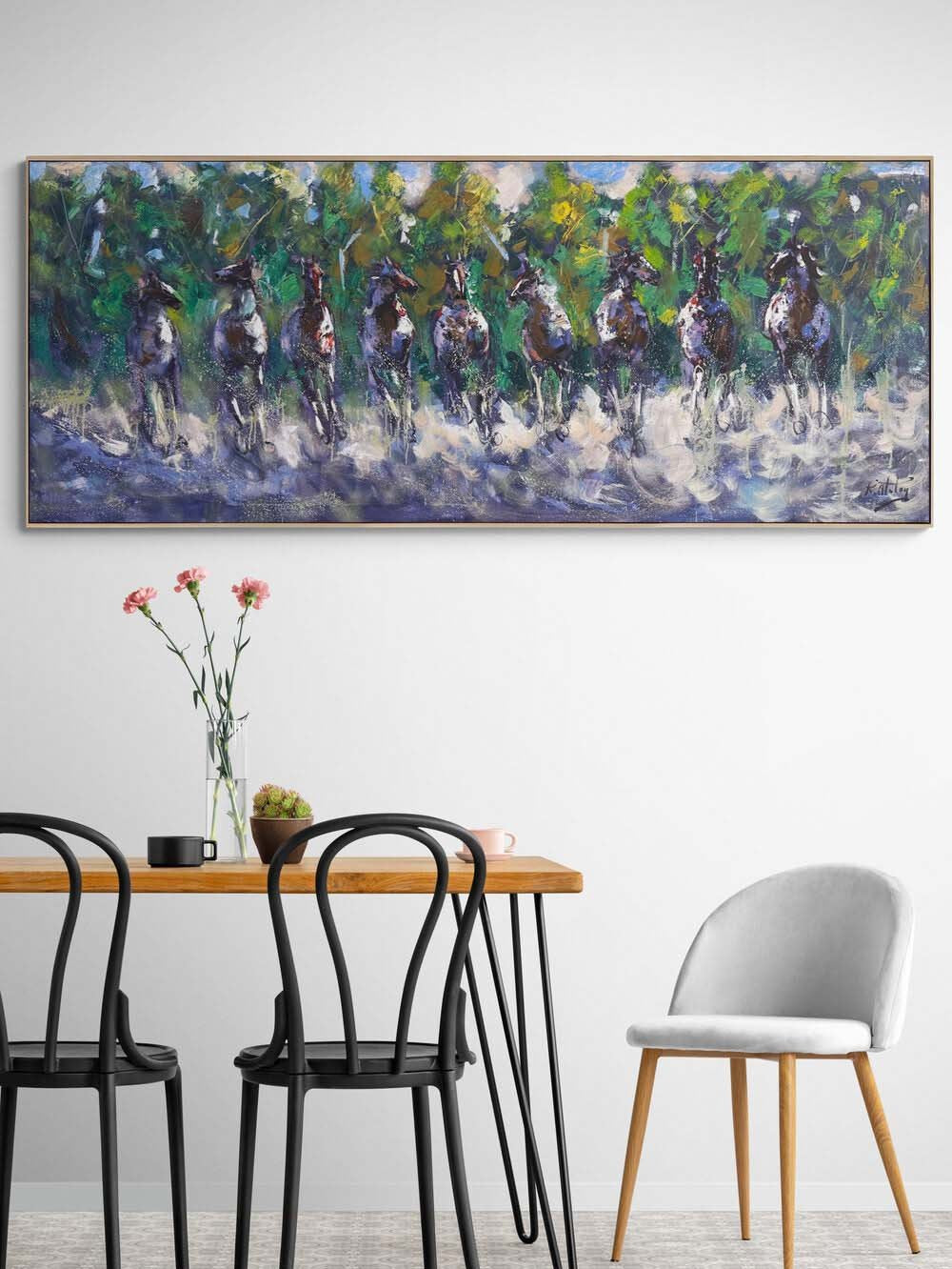 Rüzgarla Gelenler Yağlı Boya Tablosu