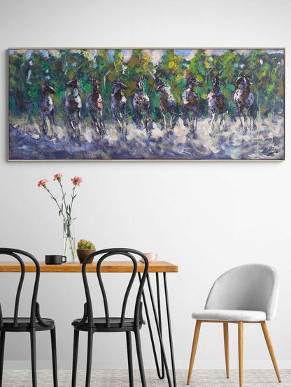 Rüzgarla Gelenler Yağlı Boya Tablosu