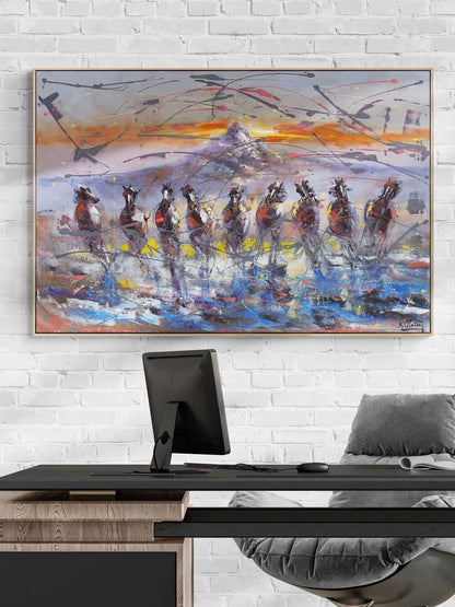 Vahşi Yansıma Yağlı Boya Tablosu