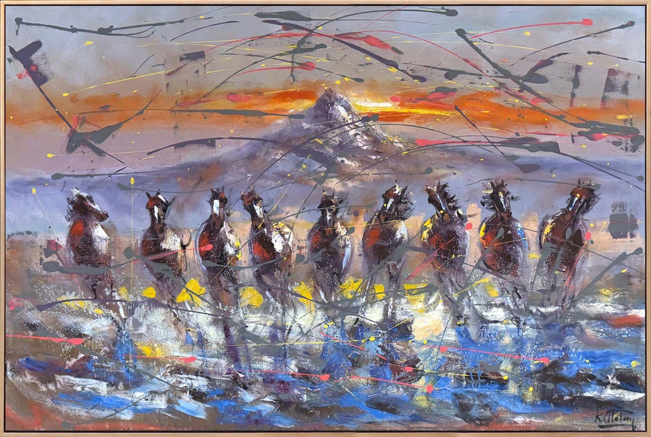 Vahşi Yansıma Yağlı Boya Tablosu