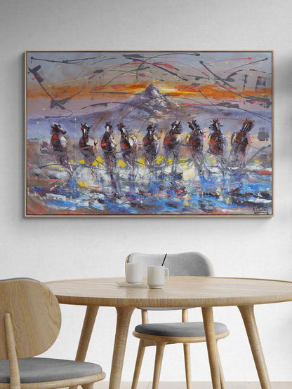 Vahşi Yansıma Yağlı Boya Tablosu