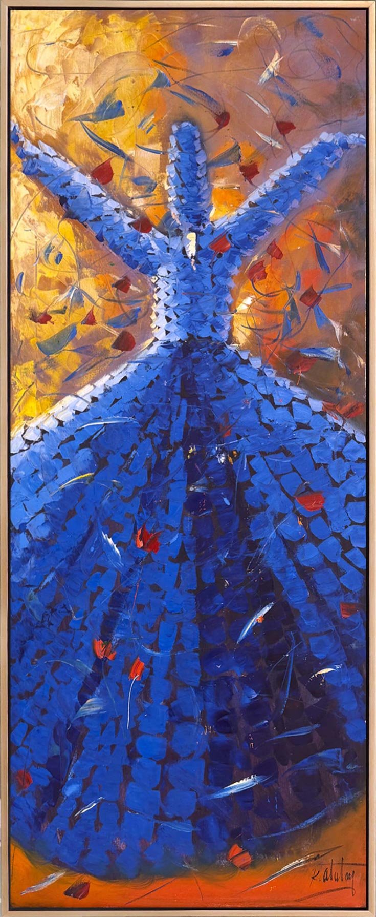 Bir Semazenin Aşkı Yağlı Boya Tablosu