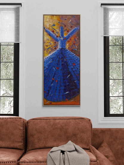 Bir Semazenin Aşkı Yağlı Boya Tablosu