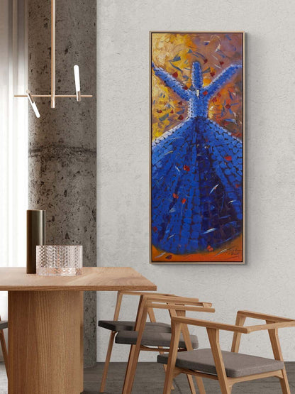 Bir Semazenin Aşkı Yağlı Boya Tablosu