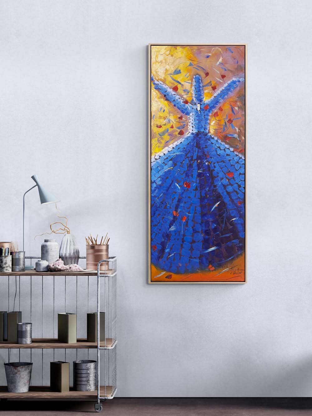 Bir Semazenin Aşkı Yağlı Boya Tablosu