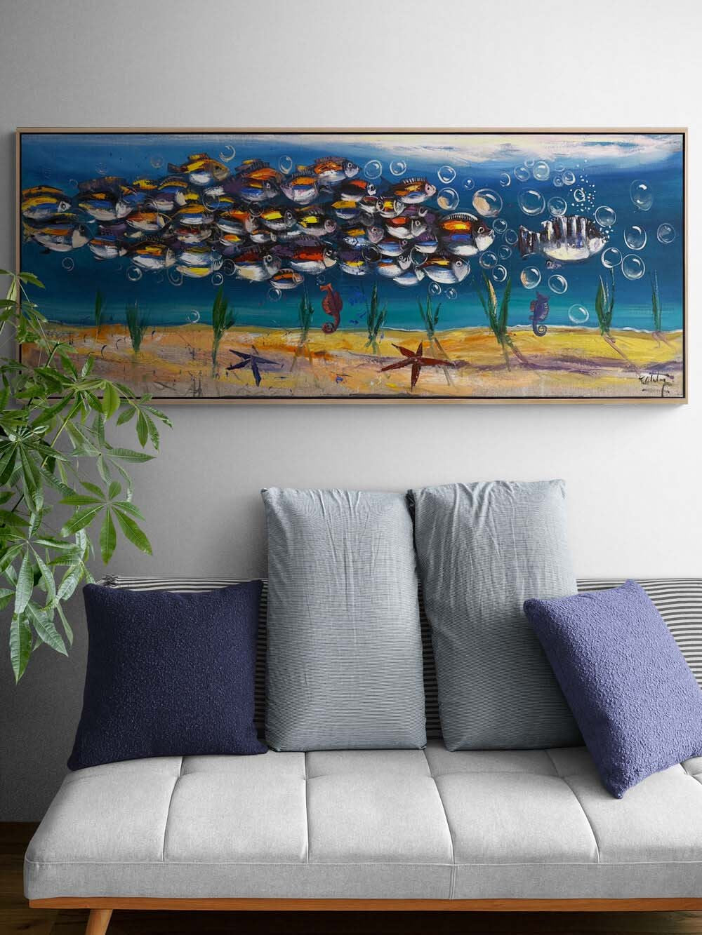 Suyun Altında Bir Yolculuk Yağlı Boya Tablosu