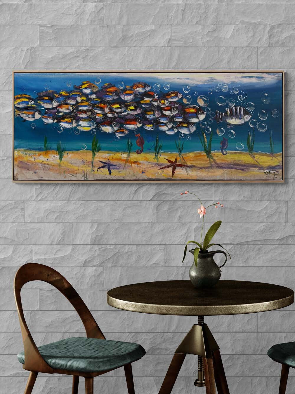 Suyun Altında Bir Yolculuk Yağlı Boya Tablosu