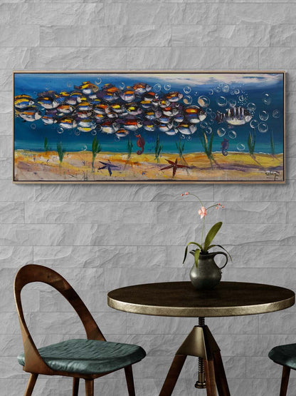 Suyun Altında Bir Yolculuk Yağlı Boya Tablosu