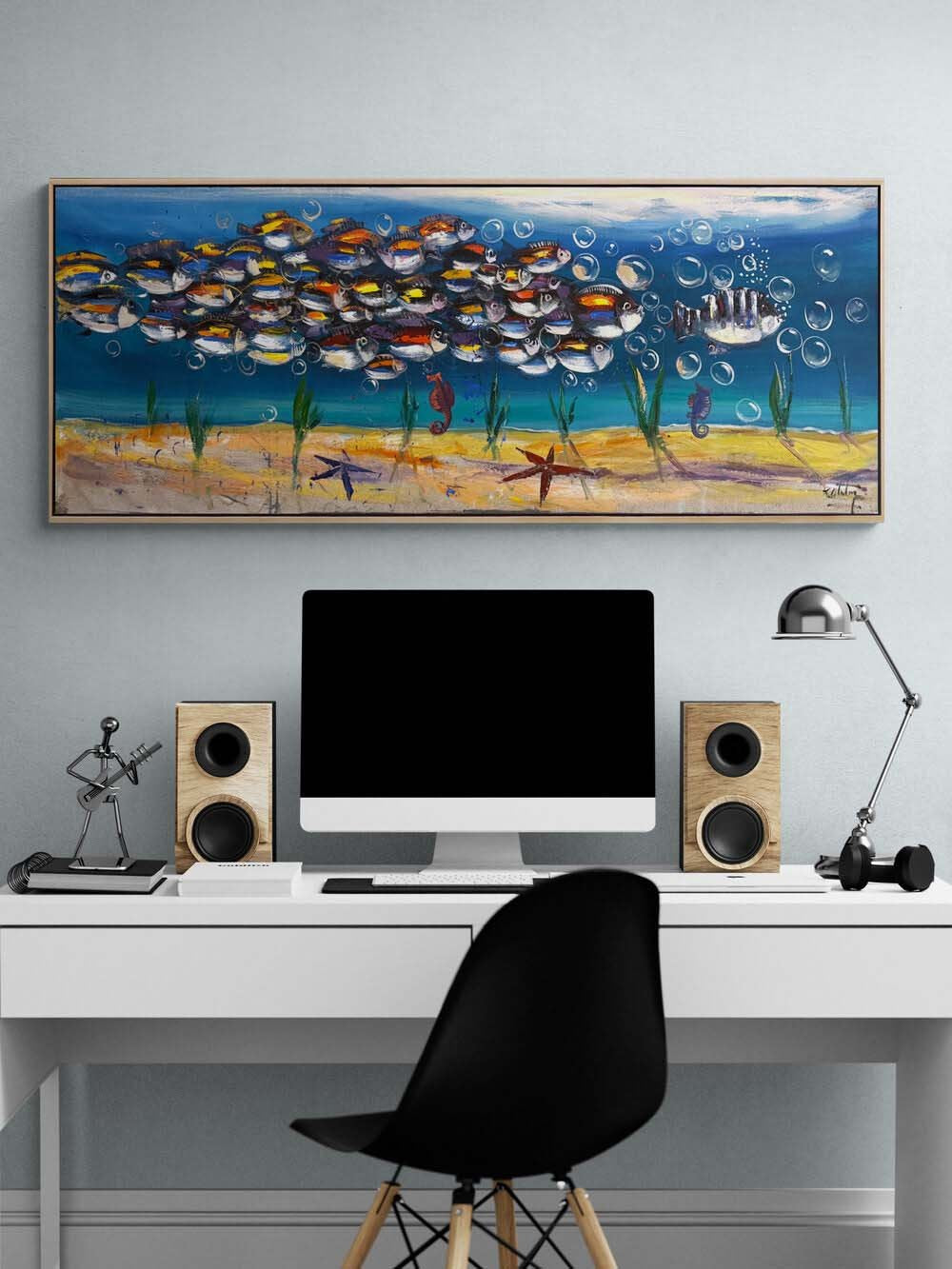 Suyun Altında Bir Yolculuk Yağlı Boya Tablosu