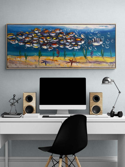 Suyun Altında Bir Yolculuk Yağlı Boya Tablosu