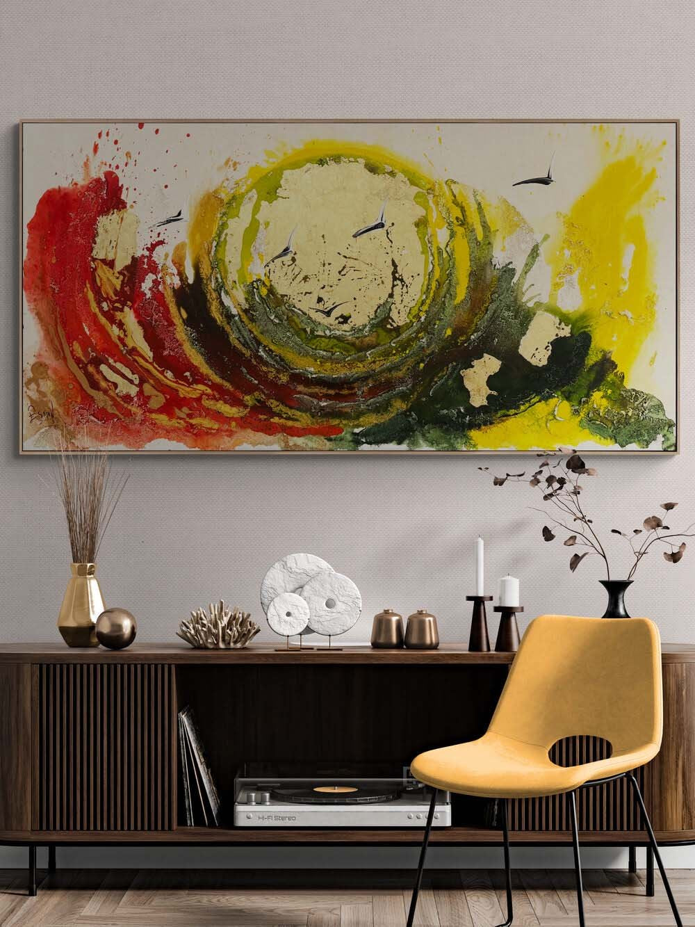 Güneşin Doğuşu Yağlı Boya Tablosu