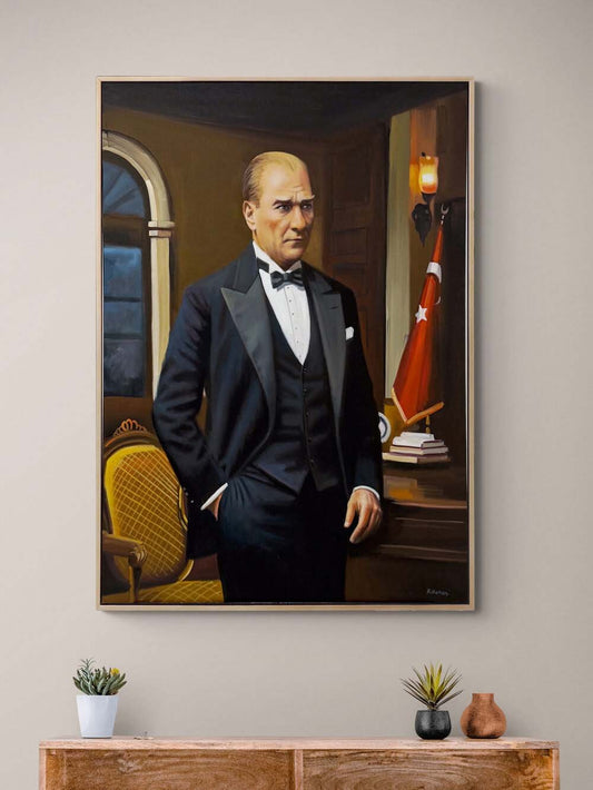 Zamanın Ötesinde Atatürk Yağlı Boya Tablosu