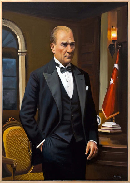 Zamanın Ötesinde Atatürk Yağlı Boya Tablosu
