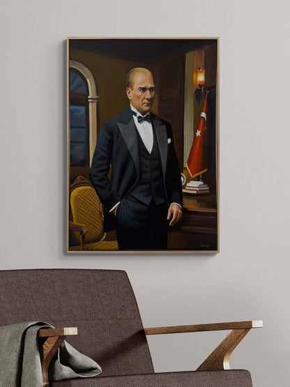 Zamanın Ötesinde Atatürk Yağlı Boya Tablosu