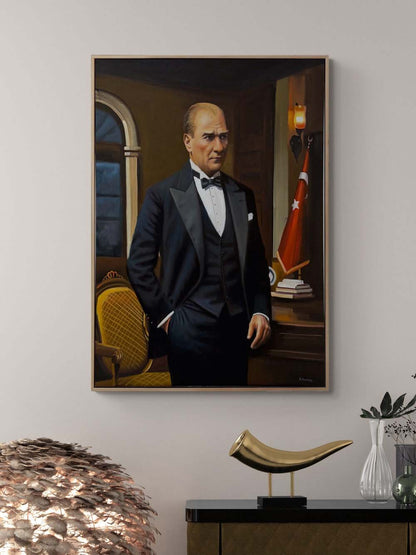 Zamanın Ötesinde Atatürk Yağlı Boya Tablosu