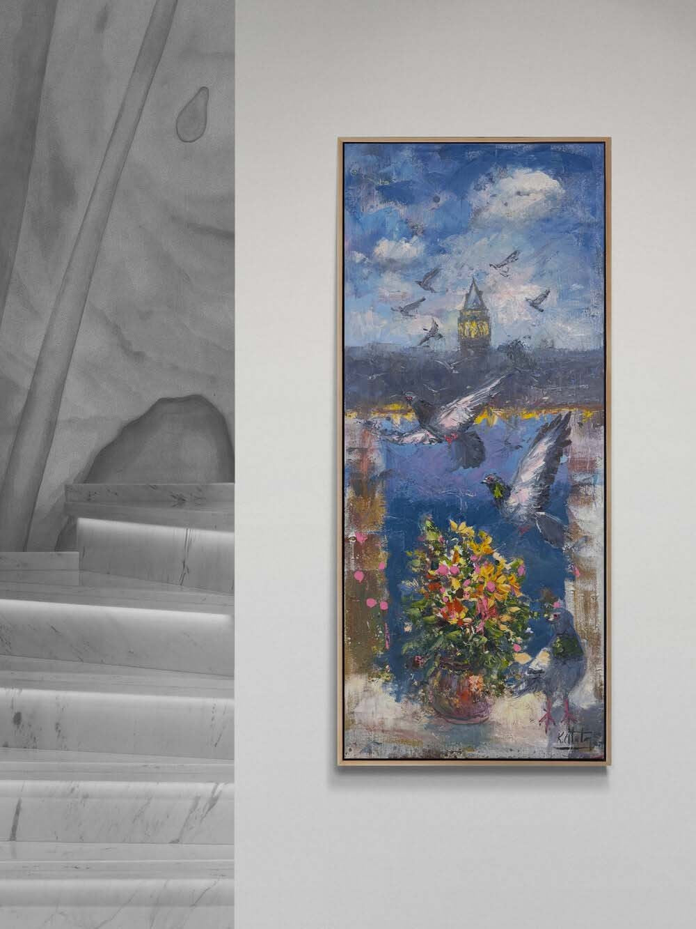 Galata’nın Kanatları Yağlı Boya Tablosu