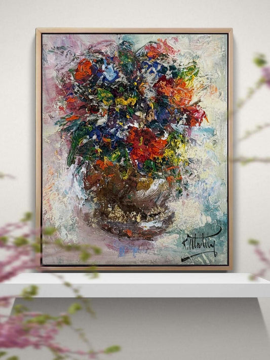 Umudun Çiçekleri Yağlı Boya Tablosu