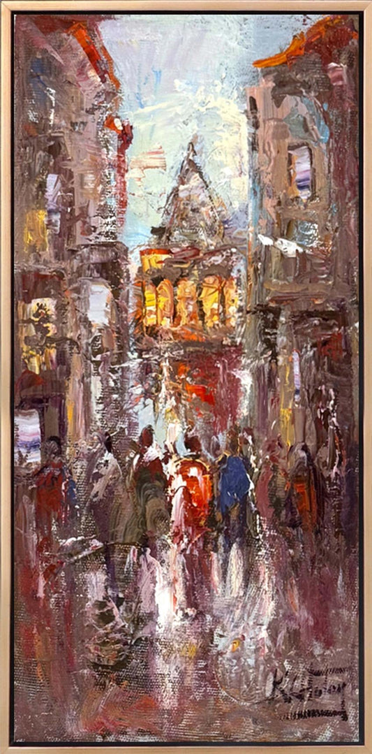 Galata’da Sabah Vakti Yağlı Boya Tablosu