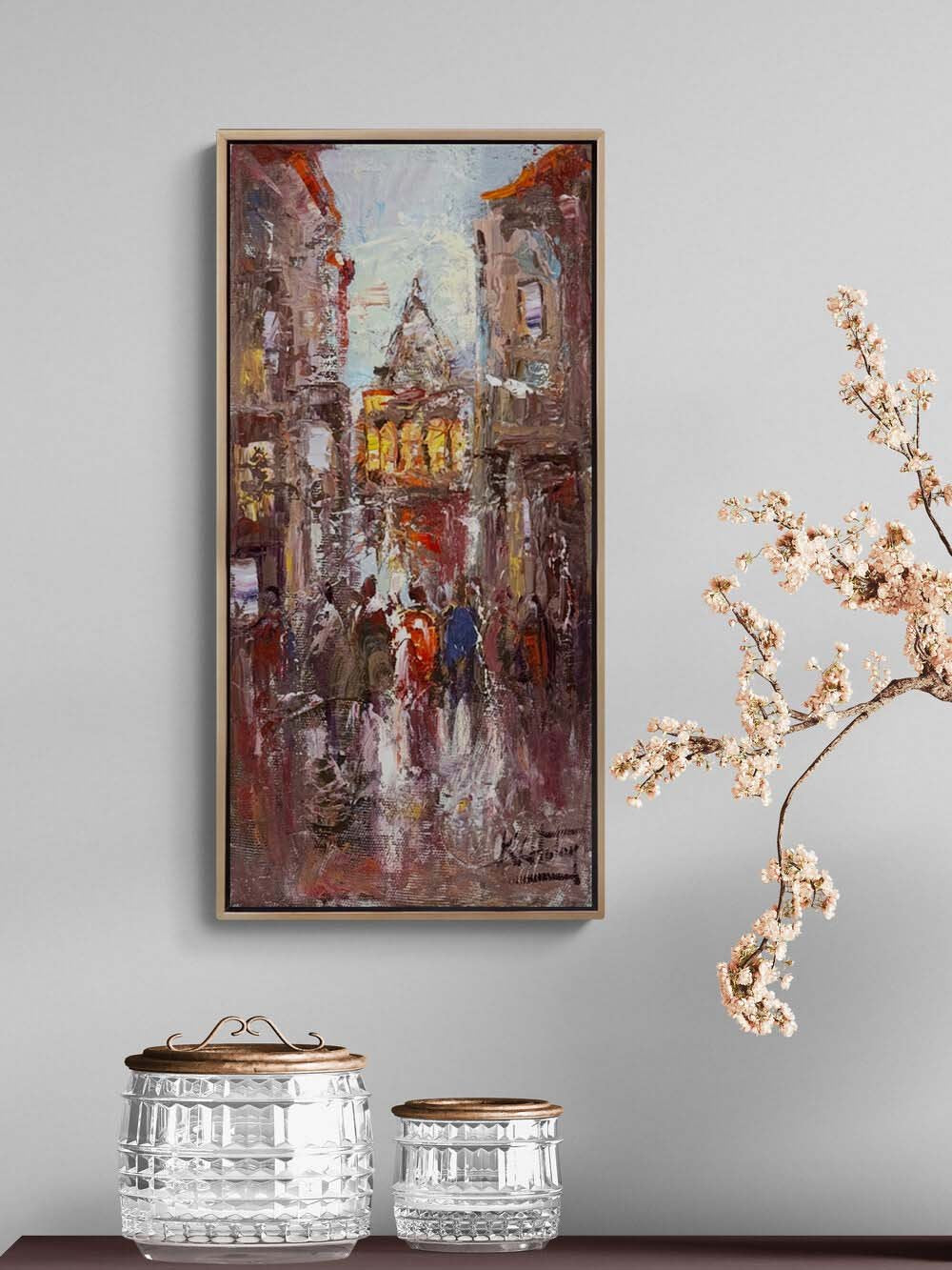 Galata’da Sabah Vakti Yağlı Boya Tablosu