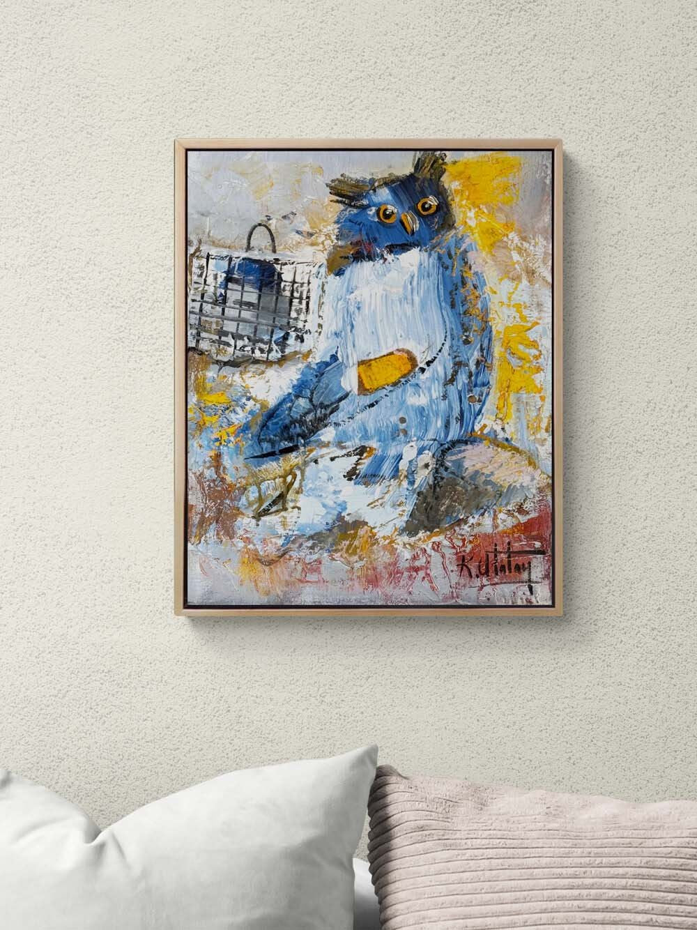 Baykuş'un Sessizliği Yağlı Boya Tablosu