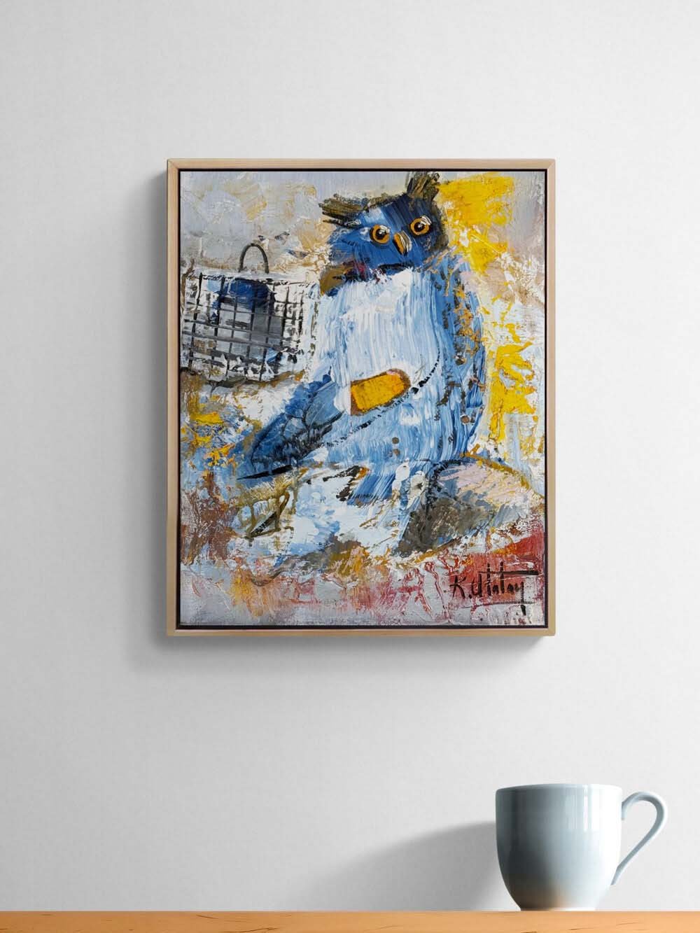 Baykuş'un Sessizliği Yağlı Boya Tablosu