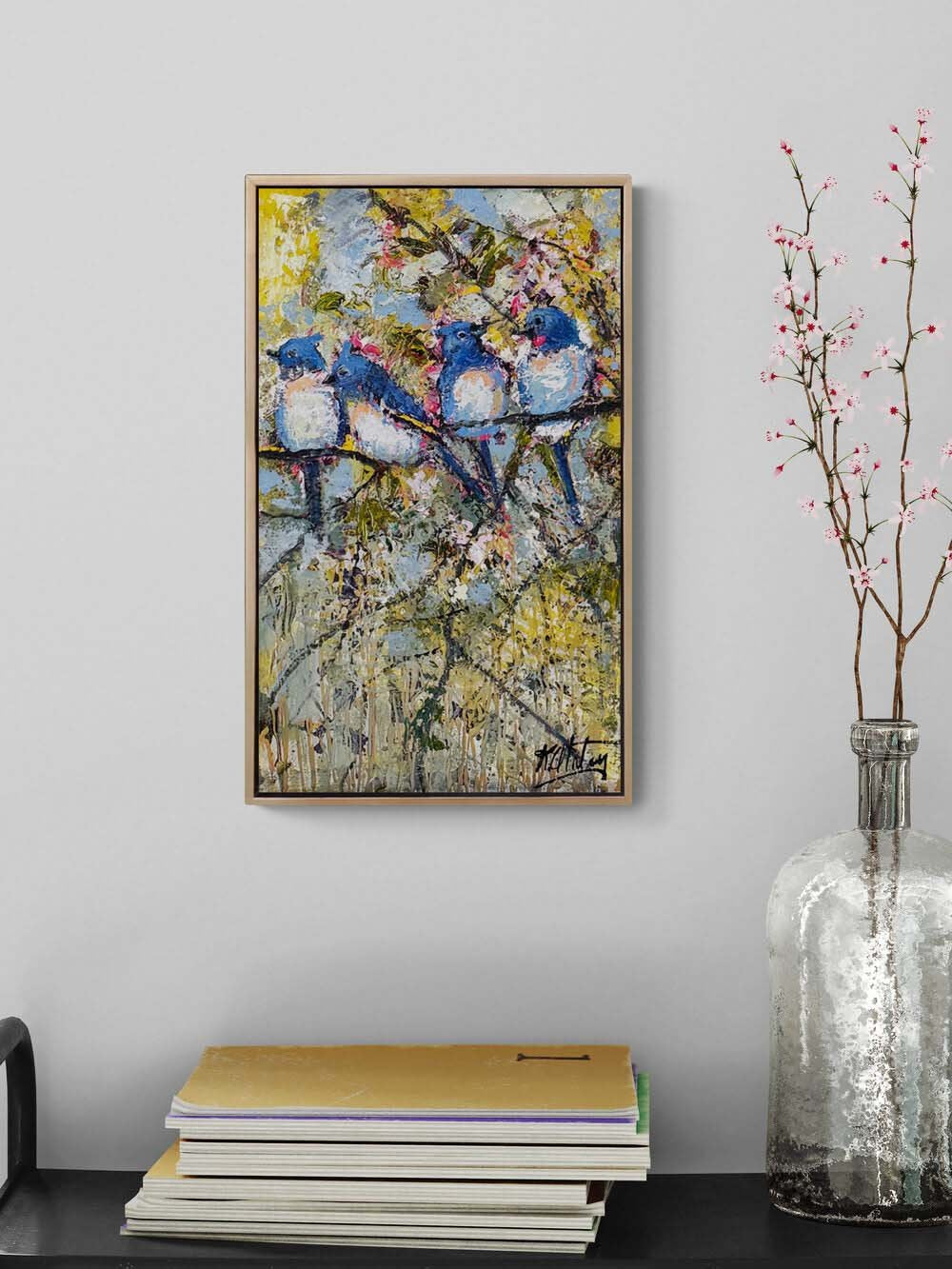 Anın İçinde Kuşlar Yağlı Boya Tablosu