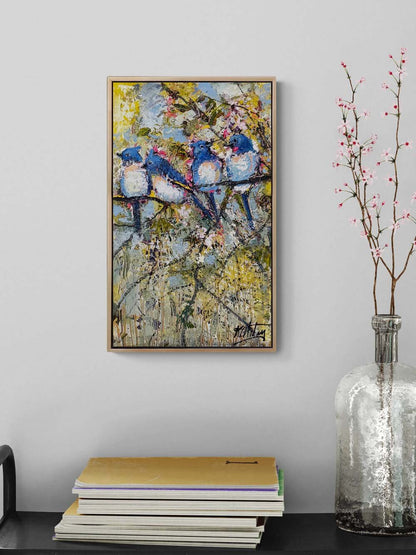 Anın İçinde Kuşlar Yağlı Boya Tablosu