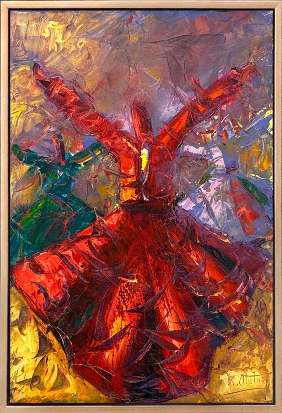 Ruhun Dönüşü Semazenler Yağlı Boya Tablosu