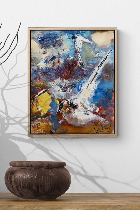 Özgürlüğe Dokunuş Yağlı Boya Tablosu