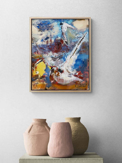 Özgürlüğe Dokunuş Yağlı Boya Tablosu