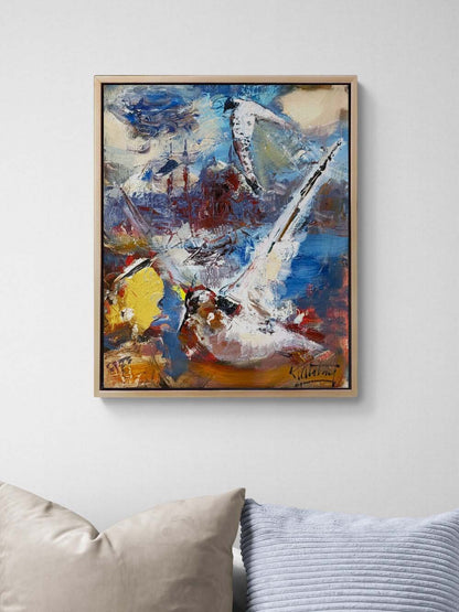 Özgürlüğe Dokunuş Yağlı Boya Tablosu