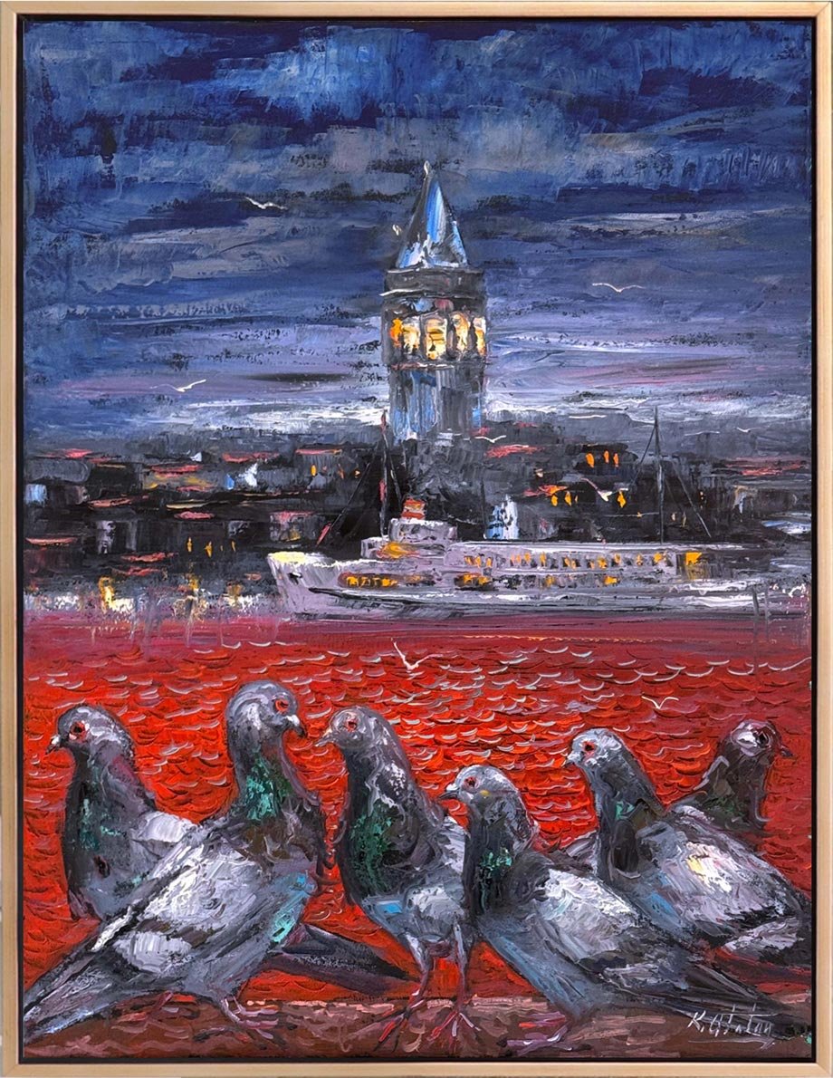 Galata’nın Yankısı Yağlı Boya Tablosu