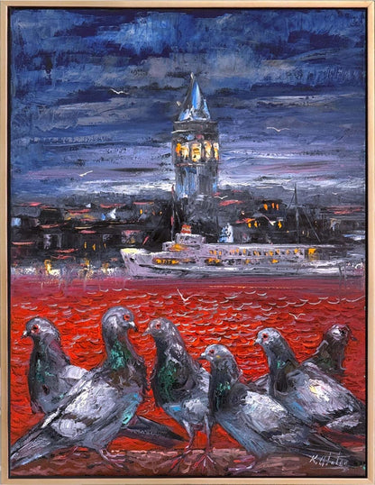 Galata’nın Yankısı Yağlı Boya Tablosu
