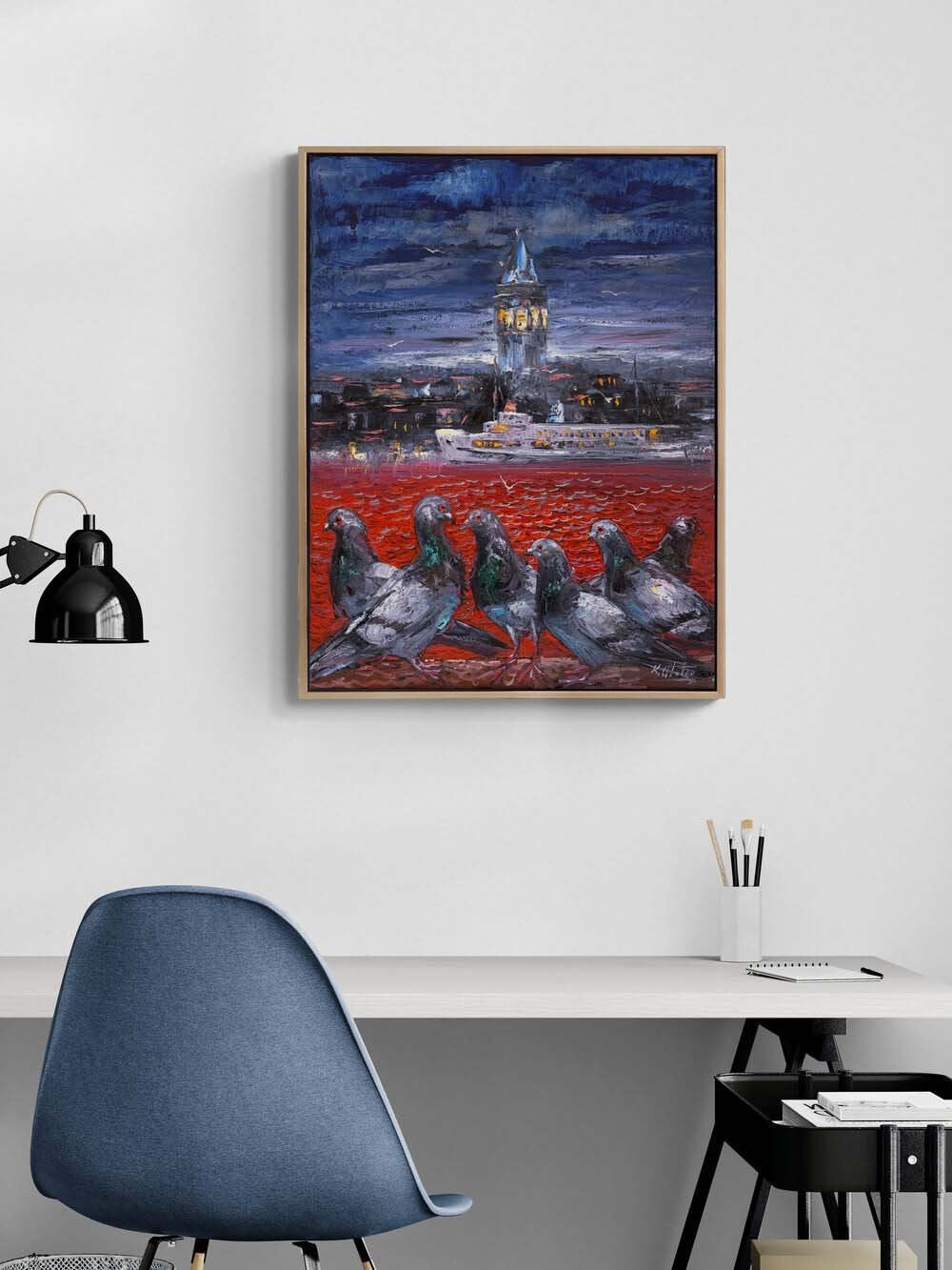 Galata’nın Yankısı Yağlı Boya Tablosu