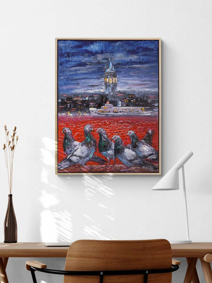 Galata’nın Yankısı Yağlı Boya Tablosu