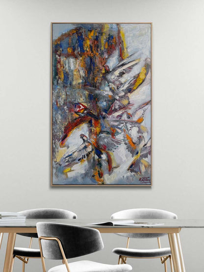 Kuşların Düşü Yağlı Boya Tablosu