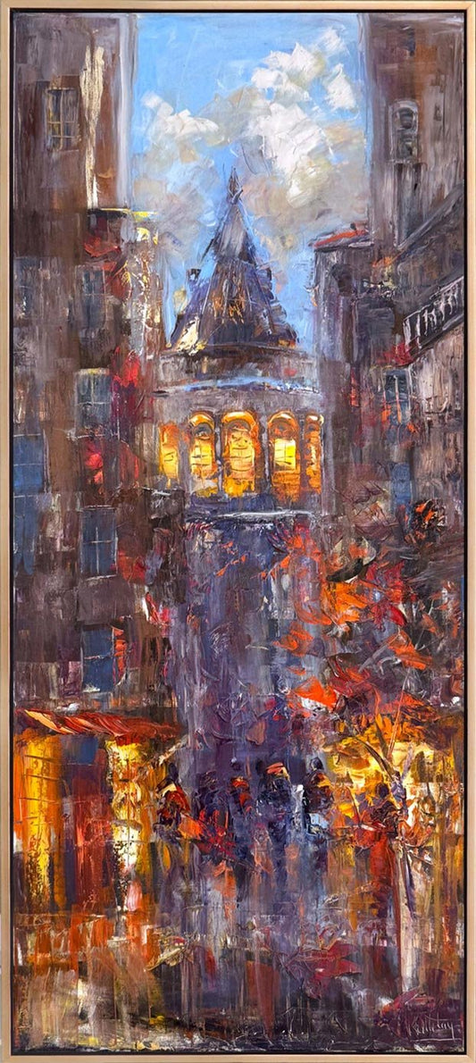 Şehrin Gürültüsü Yağlı Boya Tablosu