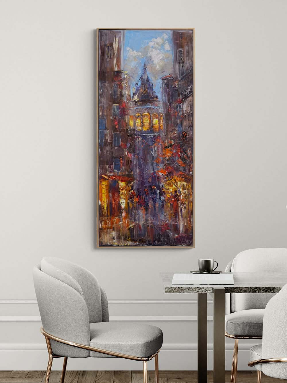 Şehrin Gürültüsü Yağlı Boya Tablosu