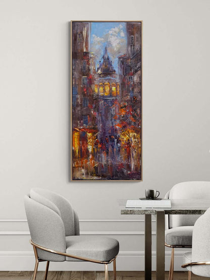 Şehrin Gürültüsü Yağlı Boya Tablosu