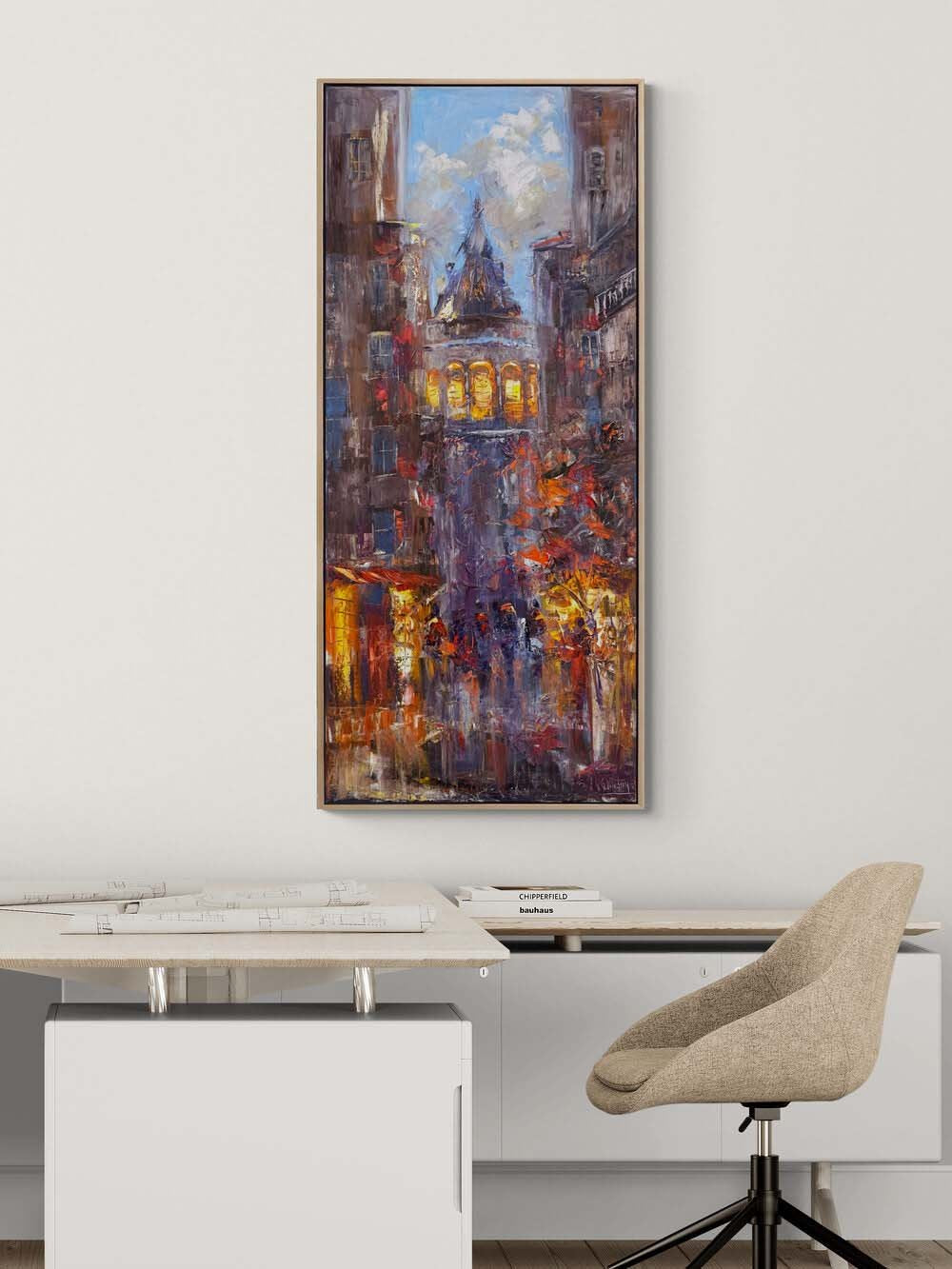 Şehrin Gürültüsü Yağlı Boya Tablosu