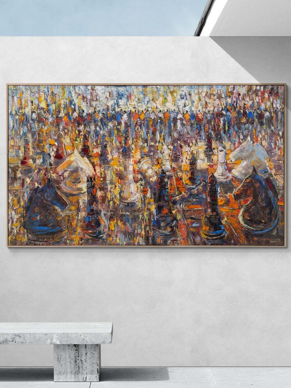 Kalabalıklarda Oyun Yağlı Boya Tablosu