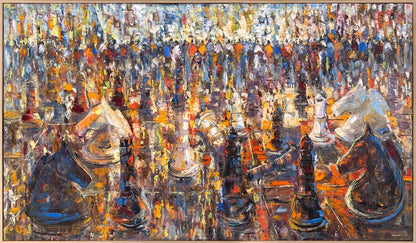 Kalabalıklarda Oyun Yağlı Boya Tablosu