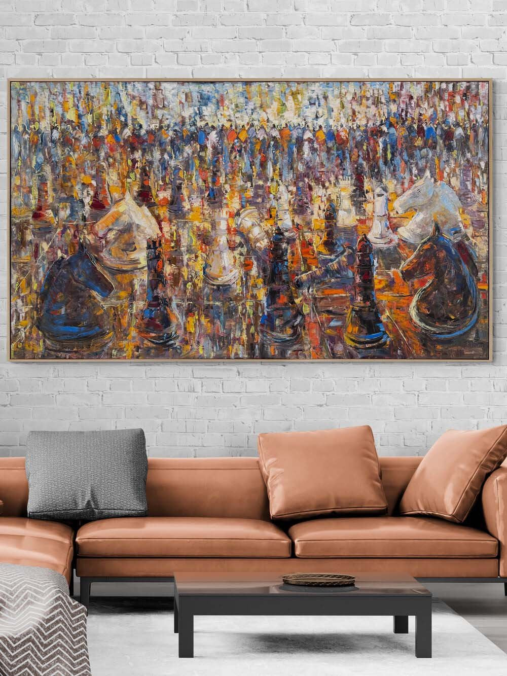 Kalabalıklarda Oyun Yağlı Boya Tablosu
