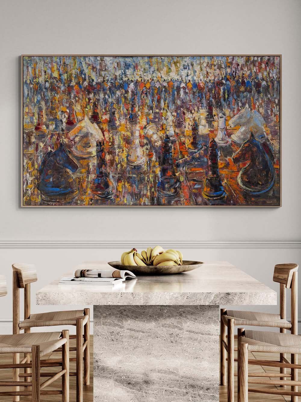 Kalabalıklarda Oyun Yağlı Boya Tablosu