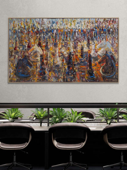 Kalabalıklarda Oyun Yağlı Boya Tablosu