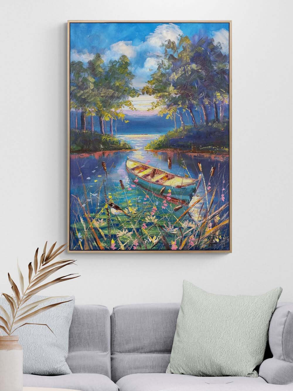 Suyun Üzerinde Zaman Yağlı Boya Tablosu