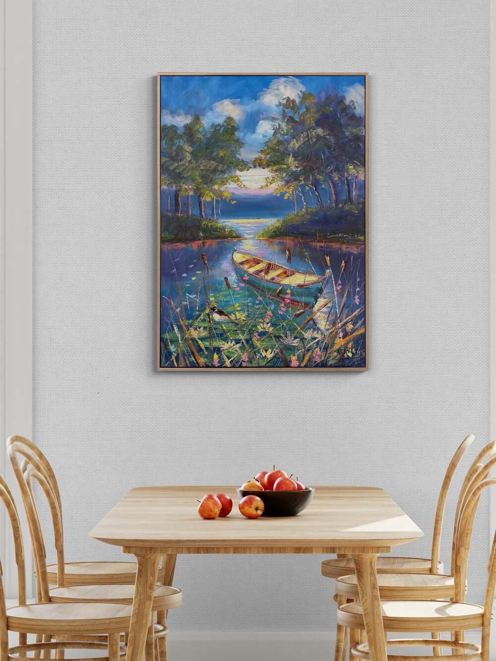 Suyun Üzerinde Zaman Yağlı Boya Tablosu