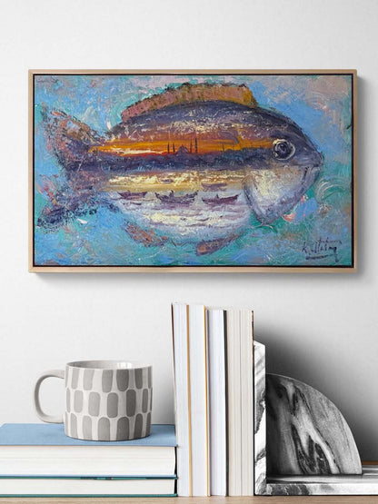 Suların Altındaki İstanbul Yağlı Boya Tablosu